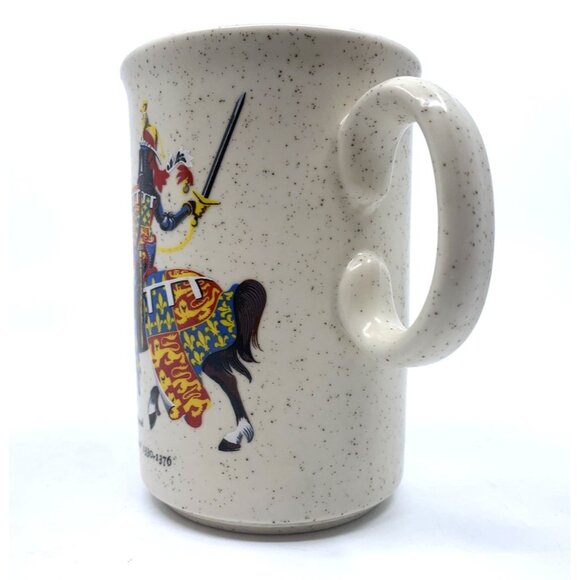 Warwick Castle Souvenir Mug Black Prince Edward Plantagenet Prince of Wales Vtg - Picture 3 of 12